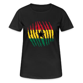 Griffe griffe origine indigène Ghana png - T-shirt respirant Femme - noir - Devant - AI Model Female 172 light (172cm)