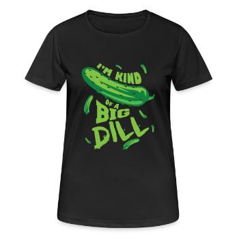 concombre drôle - T-shirt respirant Femme - noir - Devant - AI Model Female 172 light (172cm)
