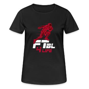 Football américain Touchdown anniversaire cadeau - T-shirt respirant Femme - noir - Devant - AI Model Female 172 light (172cm)