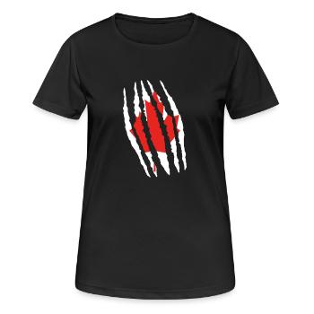 Claw Klaue Risse Herkunft Canada png - Frauen T-Shirt atmungsaktiv - Schwarz - Vorne - AI Model Female 172 light (172cm)