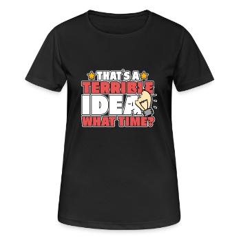 IDEA TERRIBLE - T-shirt respirant Femme - noir - Devant - AI Model Female 172 light (172cm)