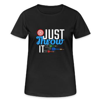 Dart Geschenk Männer Frauen Design - Frauen T-Shirt atmungsaktiv - Schwarz - Vorne - AI Model Female 172 light (172cm)