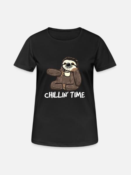 Sloth Sloth Coffee Chilling Fun Caffeine Gift - Women's Breathable T-Shirt - black