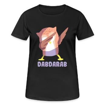 hibou hibou doux danse tamponnant Déclaration Fun cadeau - T-shirt respirant Femme - noir - Devant - AI Model Female 172 light (172cm)