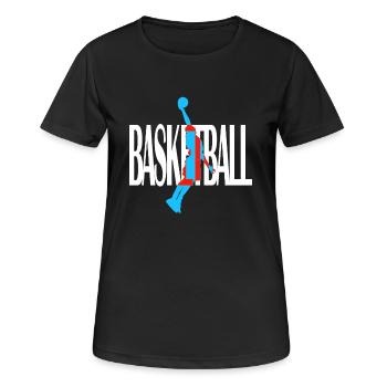 Basketball Geschenk Basketballer Basketballer - Frauen T-Shirt atmungsaktiv - Schwarz - Vorne - AI Model Female 172 light (172cm)