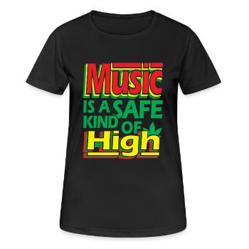 Reggae Musique chill cadeau Reggaeton - T-shirt respirant Femme - noir - Devant - AI Model Female 172 light (172cm)