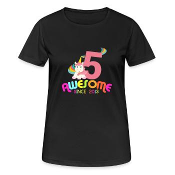 Awesome Since 2013 Unicorn Birthday Gift - Women's Breathable T-Shirt - black - Front - AI Model Female 172 light (172cm)