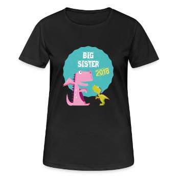 Big Sister Fratrie, Frère 2018 T-shirt - T-shirt respirant Femme - noir - Devant - AI Model Female 172 light (172cm)
