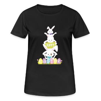 Heureux oriental - T-shirt respirant Femme - noir - Devant - AI Model Female 172 light (172cm)