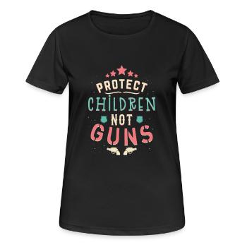 Protéger la chemise des pistolets des enfants - T-shirt respirant Femme - noir - Devant - AI Model Female 172 light (172cm)