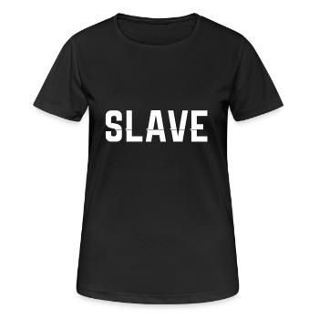Slave - Frauen T-Shirt atmungsaktiv - Schwarz - Vorne - AI Model Female 172 light (172cm)