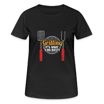 Barbecues - Je peux le faire mieux - T-shirt respirant Femme - noir - Devant - AI Model Female 172 light (172cm)