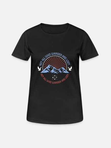 Hiking shirt hiker gift travel - Women's Breathable T-Shirt - black