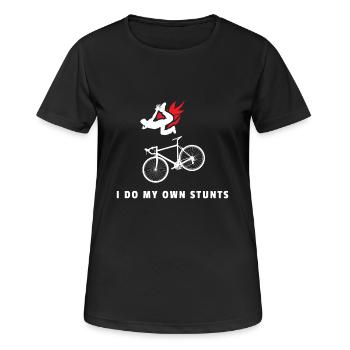 Rennrad Geschenk Rennradfahrer shirt Radrennen - Frauen T-Shirt atmungsaktiv - Schwarz - Vorne - AI Model Female 172 light (172cm)