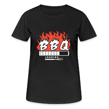 Chemise BBQ Chemise Barbecue Barbecue Griller - T-shirt respirant Femme - noir - Devant - AI Model Female 172 light (172cm)