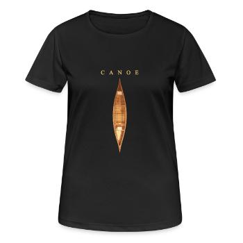 J'aime l'équipe Canoe Canoe Gift Canoe - T-shirt respirant Femme - noir - Devant - AI Model Female 172 light (172cm)
