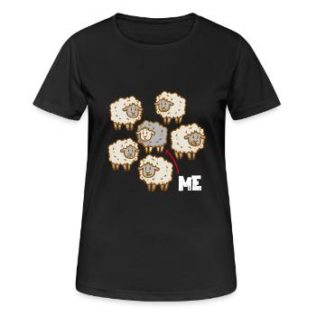 Black sheep - me - different - unusual - Women's Breathable T-Shirt - black - Front - AI Model Female 172 light (172cm)