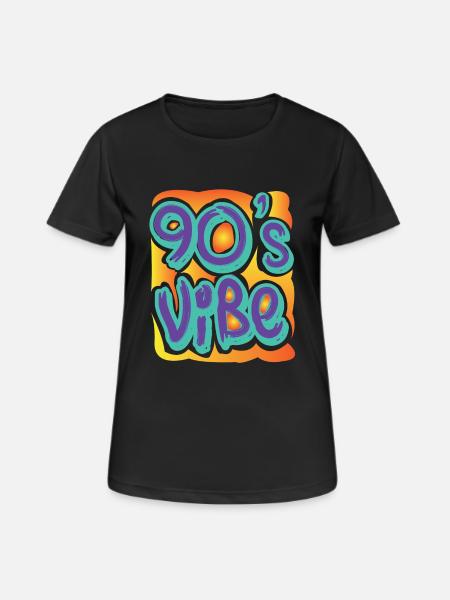 I love the 90s Disco Music R & B Hip Hop Gift - Women's Breathable T-Shirt - black