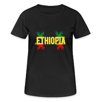 Mode du drapeau de - T-shirt respirant Femme - noir - Devant - AI Model Female 172 light (172cm)