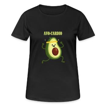 Avocado - Avo-Cardio - Vegan - Healthy Eating - Women's Breathable T-Shirt - black - Front - AI Model Female 172 light (172cm)