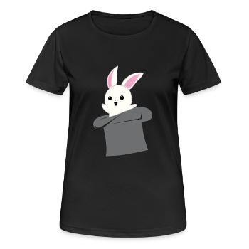 Zauberhut - Magie - Zaubern - Magier - Zauberhut - Frauen T-Shirt atmungsaktiv - Schwarz - Vorne - AI Model Female 172 light (172cm)