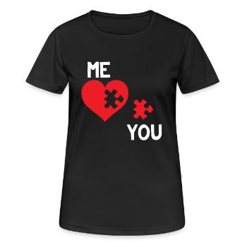 Jigsaw Puzzle - Puzzle - Jigsaw Puzzles - Heart - Women's Breathable T-Shirt - black - Front - AI Model Female 172 light (172cm)
