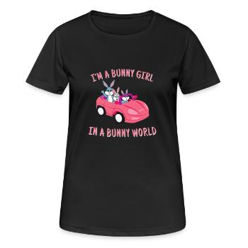 Bunny T-Shirt Gift Girl Rabbit - Women's Breathable T-Shirt - black - Front - AI Model Female 172 light (172cm)
