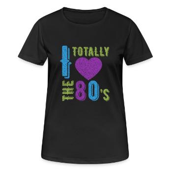 Love the 80's, eighties music - Women's Breathable T-Shirt - black - Front - AI Model Female 172 light (172cm)