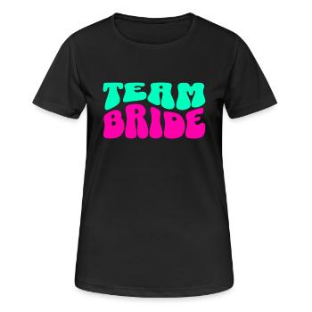 Chemise femme style graffiti Team Bride - T-shirt respirant Femme - noir - Devant - AI Model Female 172 light (172cm)