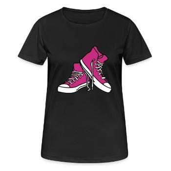 chaussures fraîches - T-shirt respirant Femme - noir - Devant - AI Model Female 172 light (172cm)