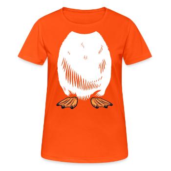Pinguin Kostüm Karneval Fasching Tier Südpol - Frauen T-Shirt atmungsaktiv - Neonorange - Vorne - AI Model Female 172 dark (172cm)