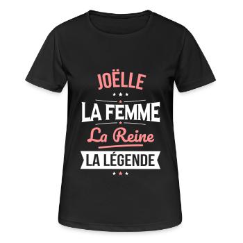Joëlle - La Femme - La Reine - La Légende - T-shirt respirant Femme - noir - Devant - AI Model Female 172 light (172cm)