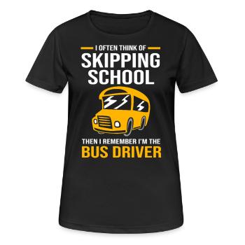 School Bus Driver Bus Driver School Bus - Women's Breathable T-Shirt - black - Front - AI Model Female 172 light (172cm)