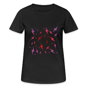 Emo foudre - T-shirt respirant Femme - noir - Devant - AI Model Female 172 light (172cm)