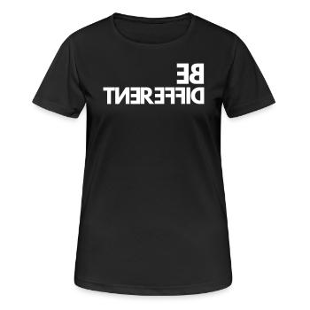 Être différent - T-shirt respirant Femme - noir - Devant - AI Model Female 172 light (172cm)