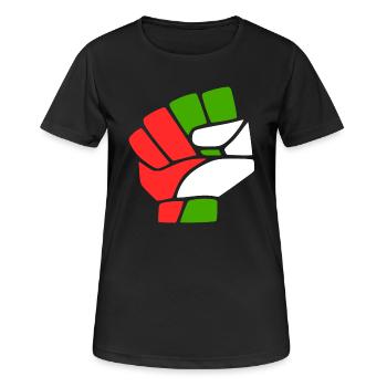 Palestine - T-shirt respirant Femme - noir - Devant - AI Model Female 172 light (172cm)