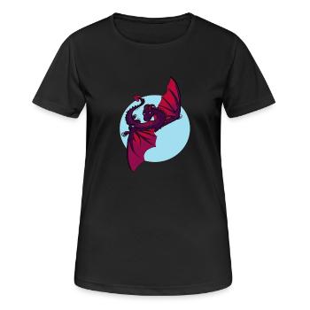 Herr Dragounet - Frauen T-Shirt atmungsaktiv - Schwarz - Vorne - AI Model Female 172 light (172cm)