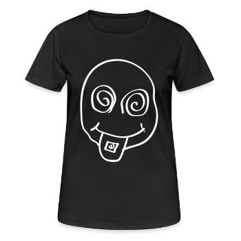 bandes de papier (un ticket, s'il vous plaît, acide, Parti) - T-shirt respirant Femme - noir - Devant - AI Model Female 172 light (172cm)