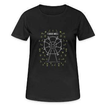 La grande roue de la chimie ! - Cadeau - T-shirt respirant Femme - noir - Devant - AI Model Female 172 light (172cm)