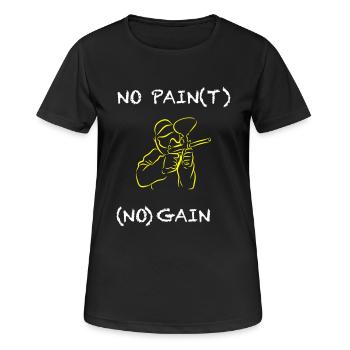 No Pain (t) (no) Gain - Frauen T-Shirt atmungsaktiv - Schwarz - Vorne - AI Model Female 172 light (172cm)