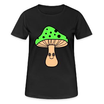 Champignon hypnotique - T-shirt respirant Femme - noir - Devant - AI Model Female 172 light (172cm)