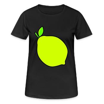 zitrone - Frauen T-Shirt atmungsaktiv - Schwarz - Vorne - AI Model Female 172 light (172cm)