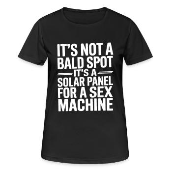 Es ist kein Sonnenkollektor für die kahle Stelle für die Sexmaschine - Frauen T-Shirt atmungsaktiv - Schwarz - Vorne - AI Model Female 172 light (172cm)