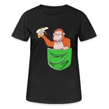 Orang-outan - T-shirt respirant Femme - noir - Devant - AI Model Female 172 light (172cm)