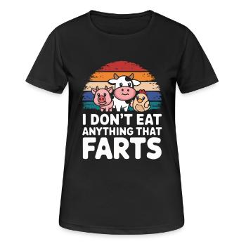 Végétarien Végétalien Végétarien Végétarien - T-shirt respirant Femme - noir - Devant - AI Model Female 172 light (172cm)