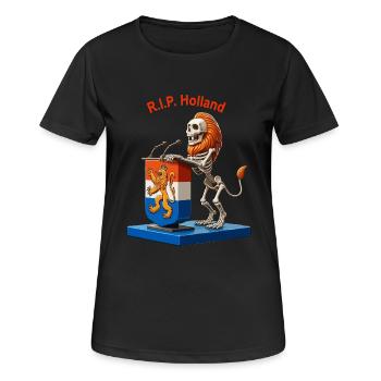 Holland Leeuw politicien - T-shirt respirant Femme - noir - Devant - AI Model Female 172 light (172cm)