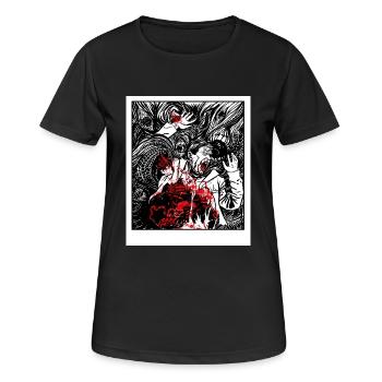 horror 1 - Frauen T-Shirt atmungsaktiv - Schwarz - Vorne - AI Model Female 172 light (172cm)
