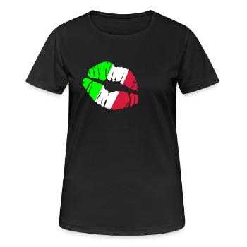 italy - Women's Breathable T-Shirt - black - Front - AI Model Female 172 light (172cm)