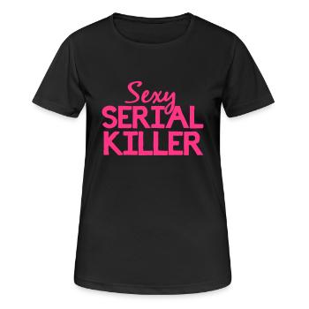 Sexy Serial Killer Geschenk - Frauen T-Shirt atmungsaktiv - Schwarz - Vorne - AI Model Female 172 light (172cm)