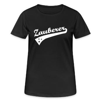Zauberer - Frauen T-Shirt atmungsaktiv - Schwarz - Vorne - AI Model Female 172 light (172cm)